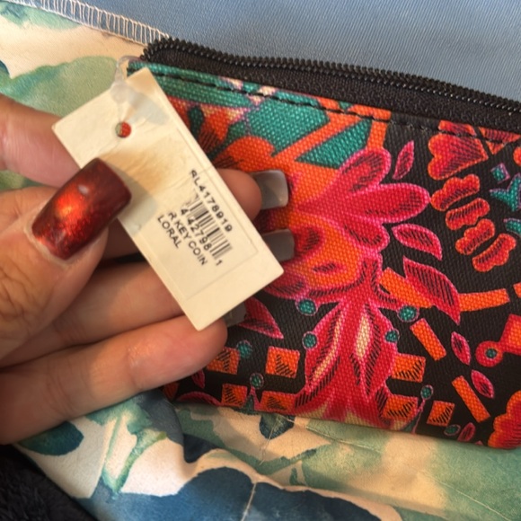 NWT Coin Credit Card Wallet FOSSIL Floral Print 5” x 3.5” Z52 - Picture 6 of 7